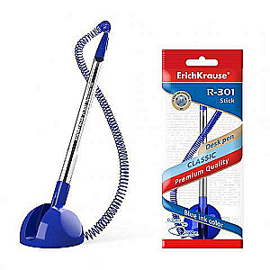 ErichKrause® R-301 Desk Pen 1.0 Ballpoint Pen, Blue 1 pc.