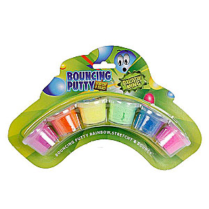 SLIME Stretchy & Bouncy Jelly Mass, 6 colors x 12 grams.