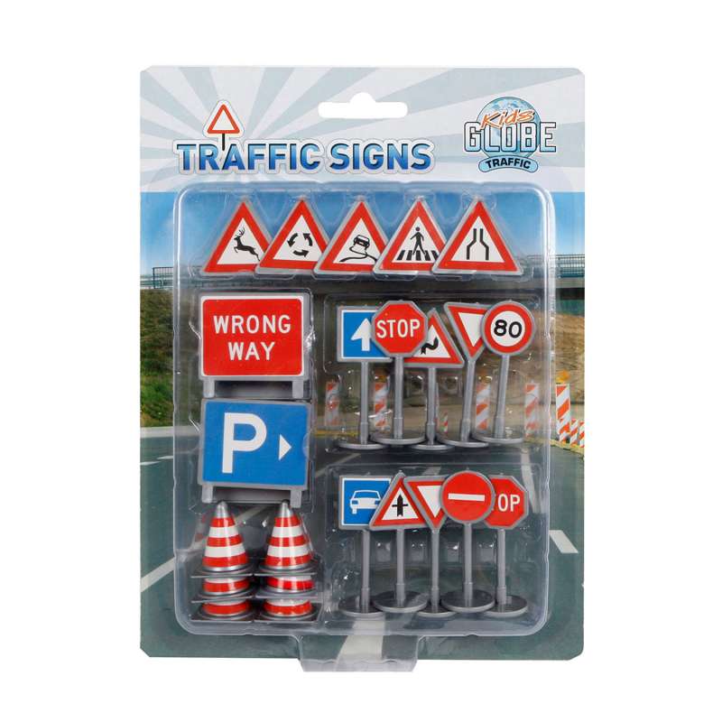 Toy road signs 2.5-4.5 cm