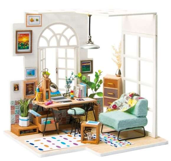 Wooden 3D Folding Miniature ROBOTIME Home Office