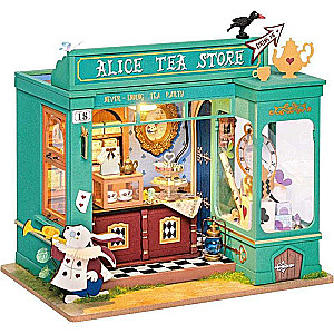3D Foldable Miniature ROBOTIME Alice Tea Store