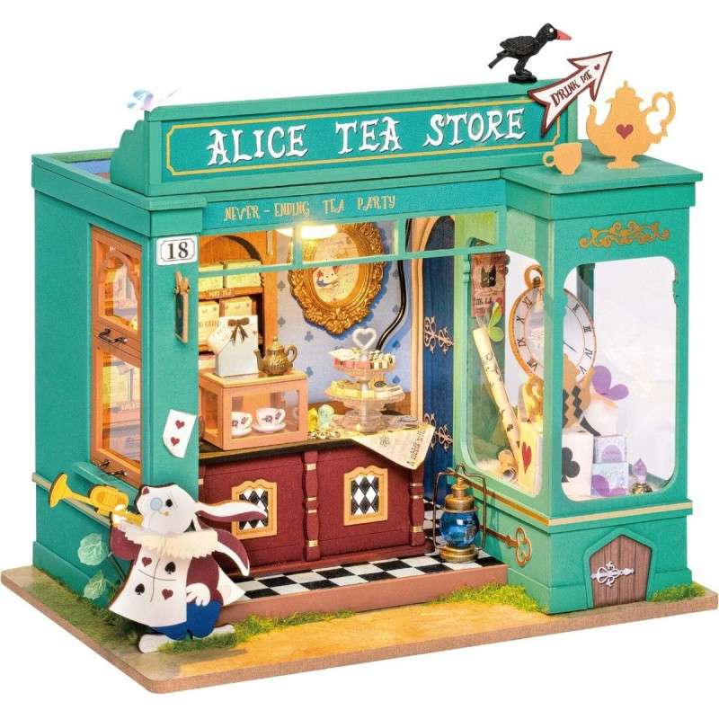 3D Foldable Miniature ROBOTIME Alice Tea Store