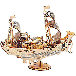 Wooden 3D Puzzle ROBOTIME Diplomatic Ship, 91 pieces