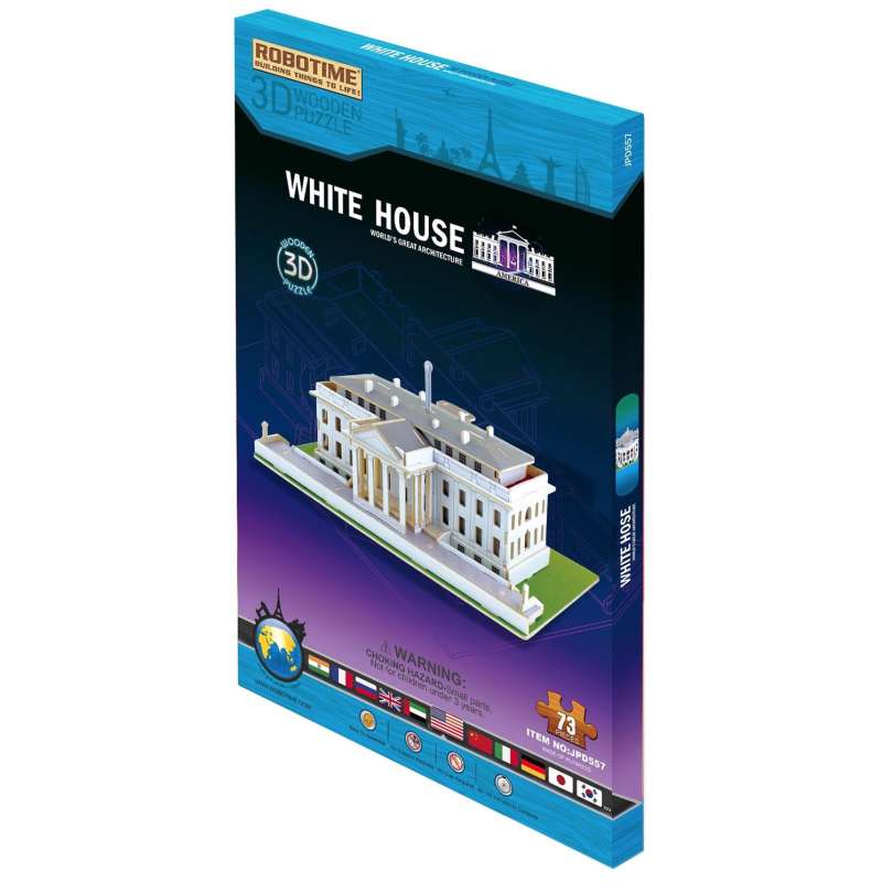Wooden 3D Puzzle ROBOTIME White House, 73 Pieces