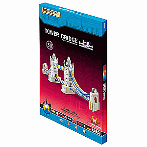 Wooden puzzle with colored paper Tower Bridge