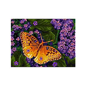 Painting by numbers - Purple flowers
