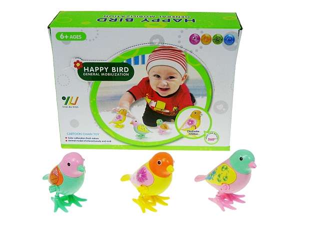 Wind-Up Toy Bird, mix, 10x9cm