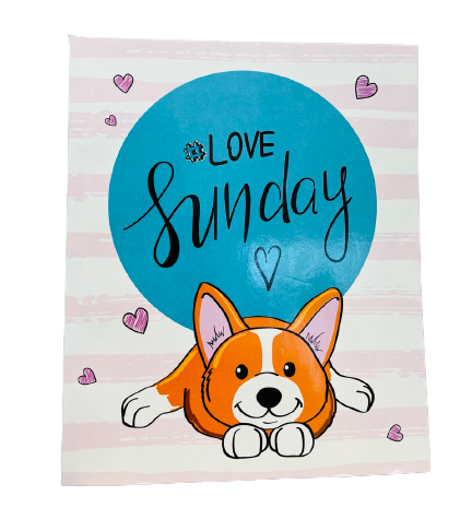 Notebook of Positive Vibes. Love Sunday