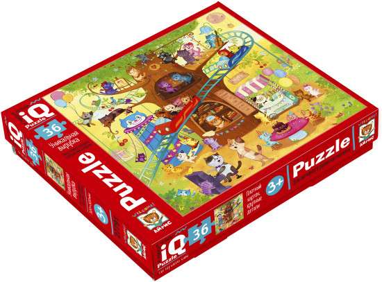 IQ Puzzle for Toddlers. 36 pieces. Kittens in the Park 3+