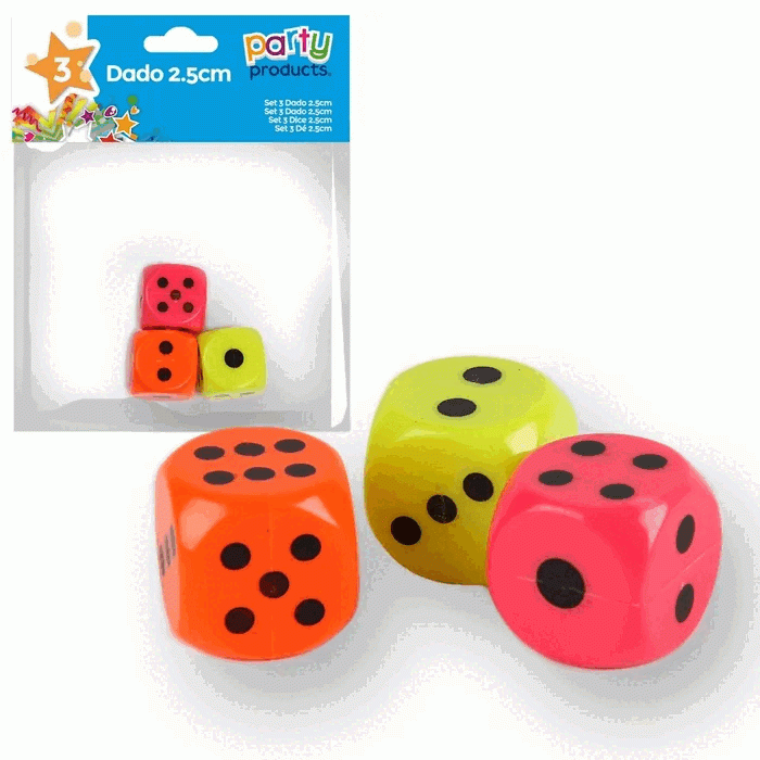 Soft Dice 6x6cm, Mix