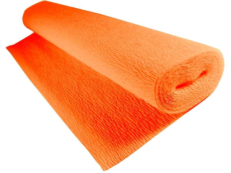 Crepe paper 50cm x 2.5m bright orange