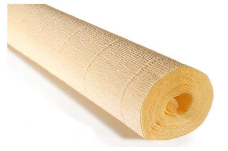 Crepe paper 50cmx2.5m pastel yellow