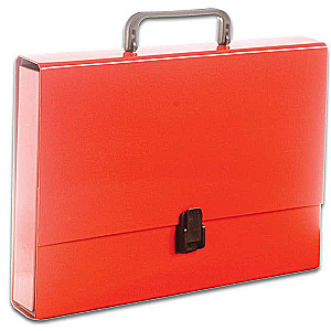 A4 Briefcase Folder Made of Laminated Cardboard in Red