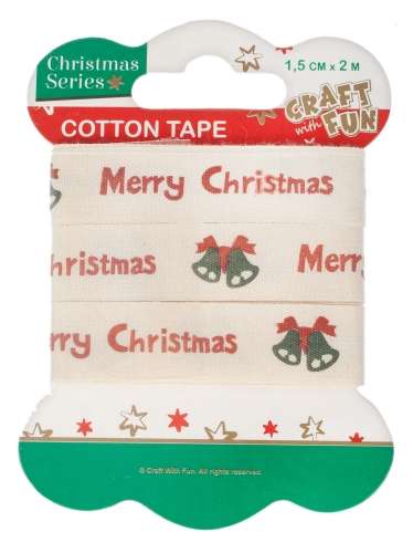 Decorative New Year's Ribbon 2m Merry Christmas