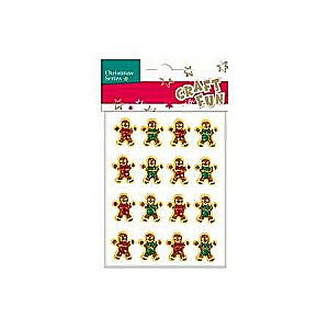 New Year Decor-Sticker 16 pcs. Gingerbread