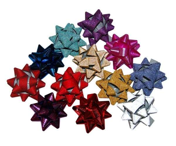Star Bow 2.5cm on Velcro mix