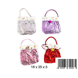 Christmas accessory - sequin bag with a star