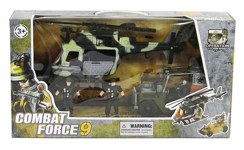 Military Set Helicopter and Jeep Special Combat
