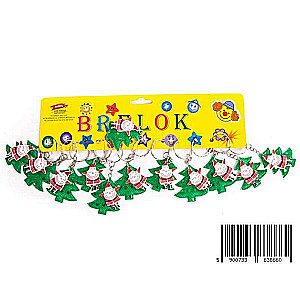 Keychain - Santa Claus with a Christmas tree