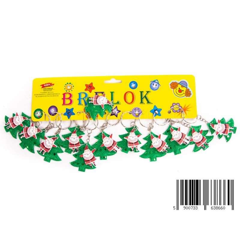 Keychain - Santa Claus with a Christmas tree