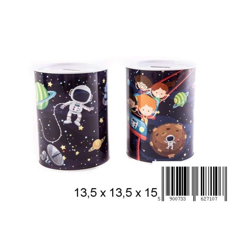 Piggy Bank - Space/Planet Tin Can