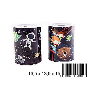 Piggy Bank - Space/Planet Tin Can