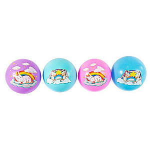 Rubber ball 9 cm Unicorn mix