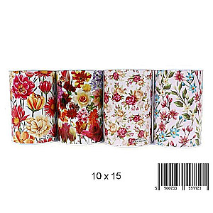 Piggy Bank - Flowers, Tin