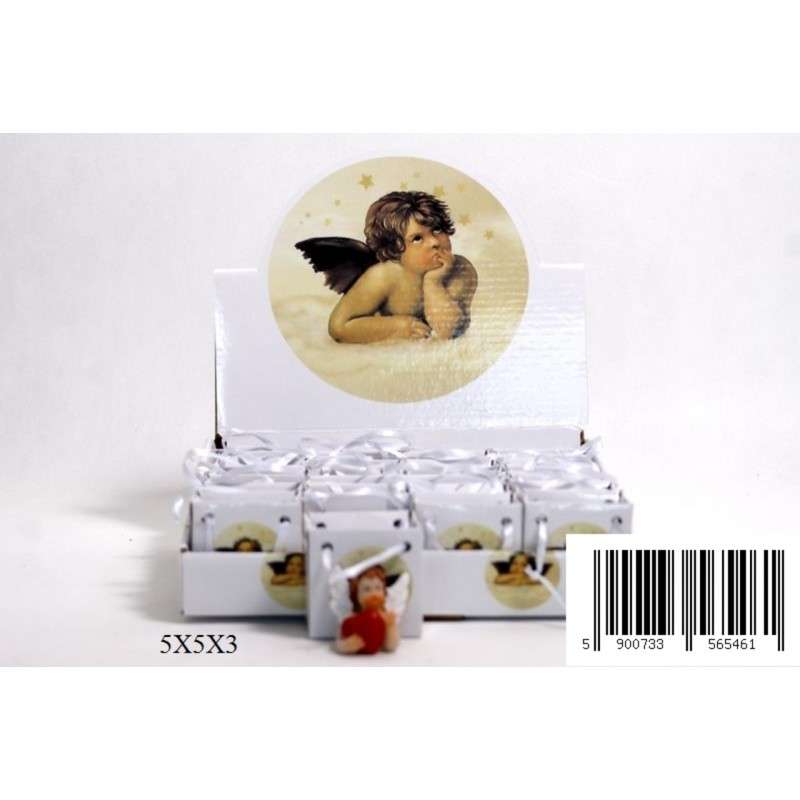 Angel figurine, ceramic, in a gift pouch
