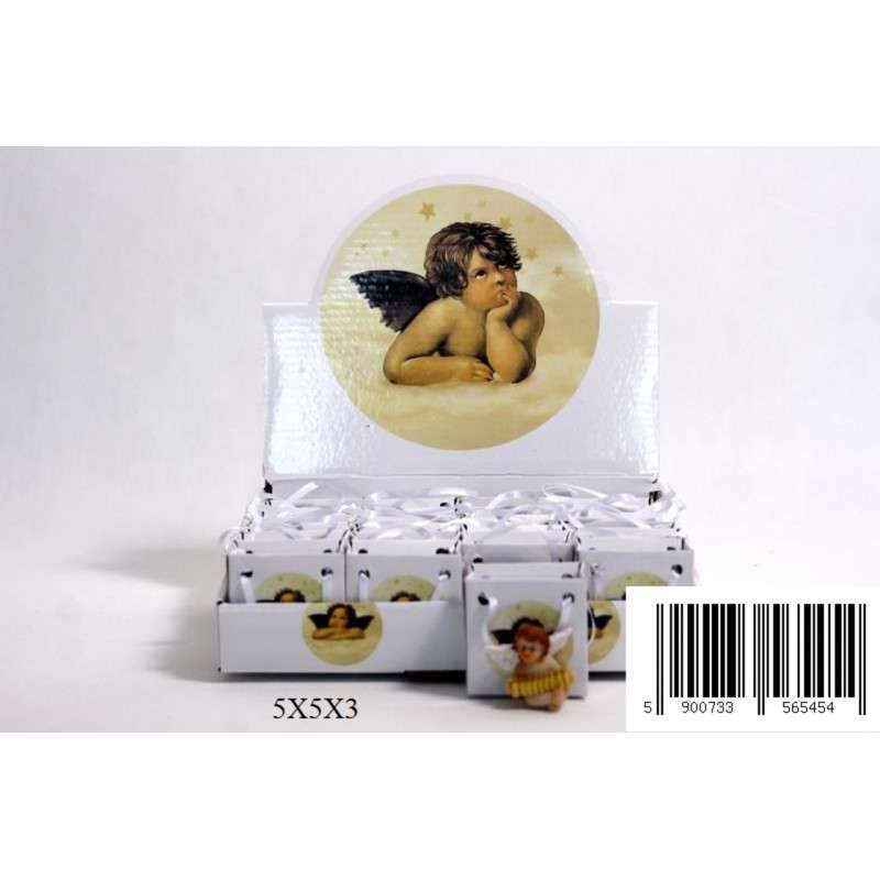 Angel figurine, ceramic, in a gift bag