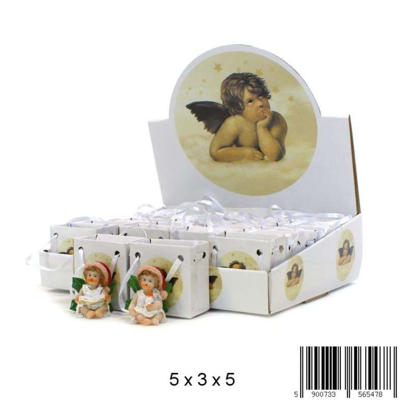 New Year Angel Figurine, Ceramic, in a Gift Bag