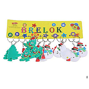 Keychain - Snowman/Tree