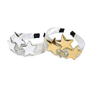 Headband with stars, gold/silver