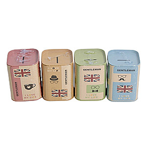 GENTLEMAN Piggy Bank, Tin Can