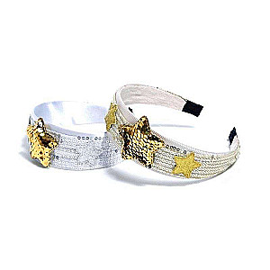 Headband with stars, gold/silver