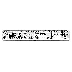 Plastic Ruler 25 cm Geometry, Volumetric Figures
