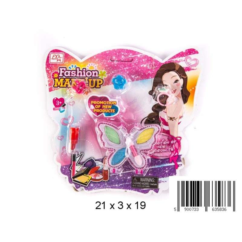 Cosmetic set with a butterfly hairpin and ring