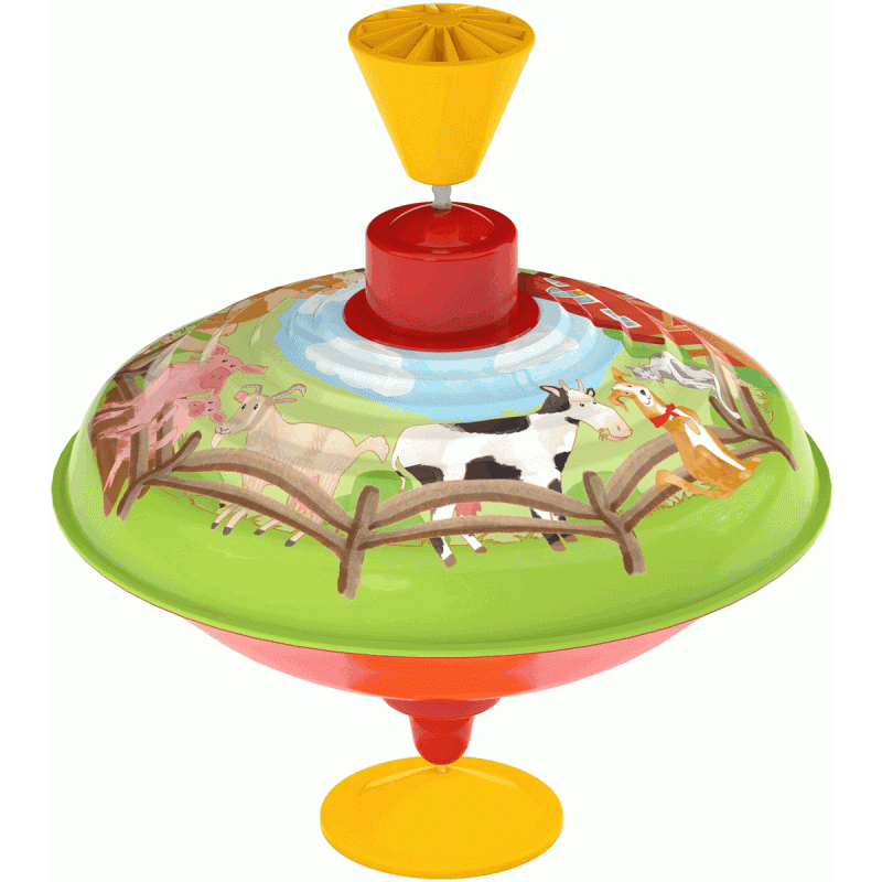 LENA Toy Spinning Top 16 cm. Farm