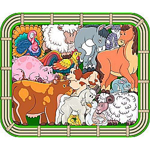 ZooPuzzle - Commotion on the Farm 14 pcs