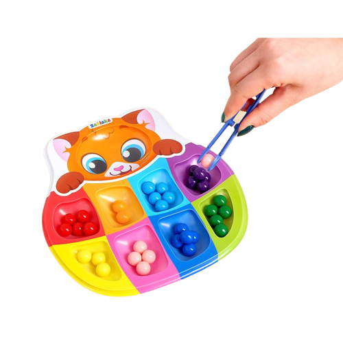 Sorter for 8 Colors Cheerful Beads with Tweezers