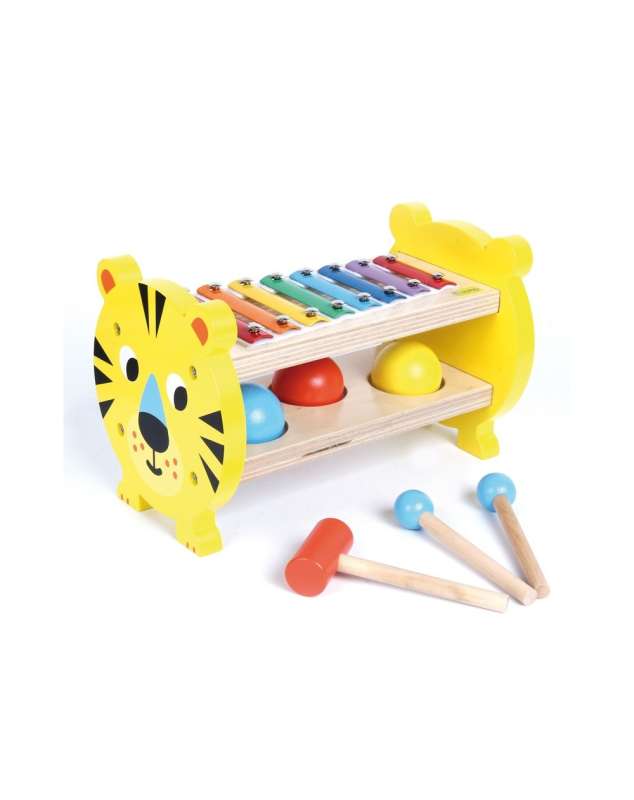 Toy ANDREU Xylophone and Hammer Tiger