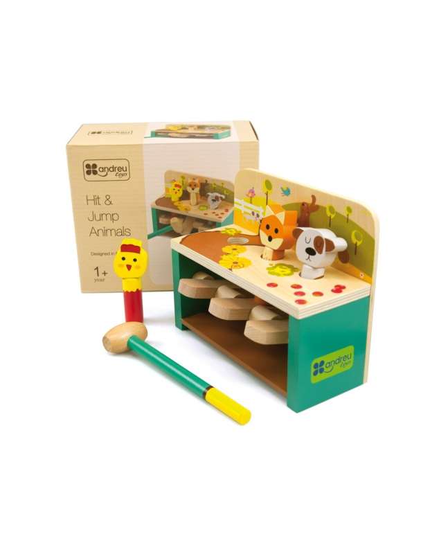 Wooden toy ANDREU - Jumping animals