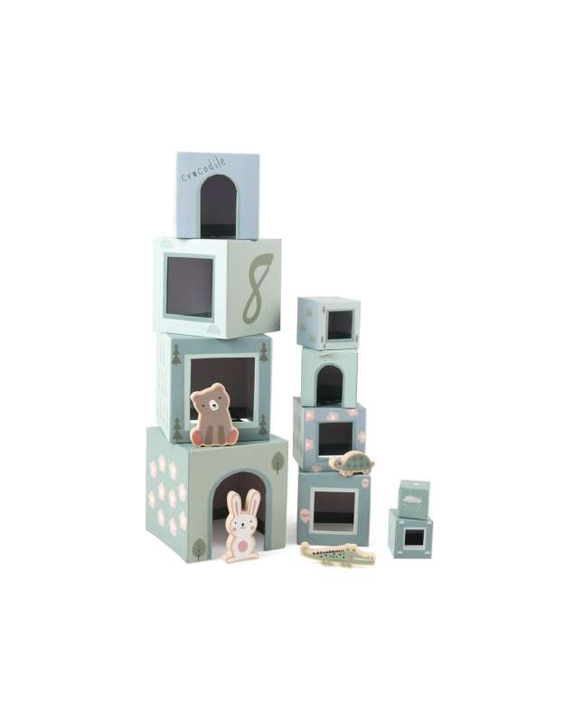 ANDREU Pyramid - Block Assembly with Wooden Figures