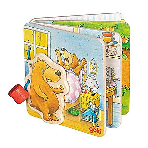 Educational Game GOKI Wooden Book Teddy Bear
