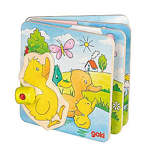 Educational game GOKI wooden book Little Duck