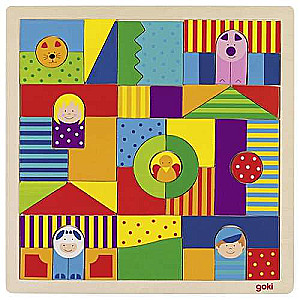 GOKI Wooden Puzzle Country Game