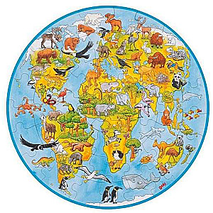 GOKI Puzzle World Map, XXL 45 cm