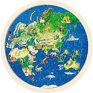 Wooden Puzzle GOKI - Planet Earth, 57 pcs.