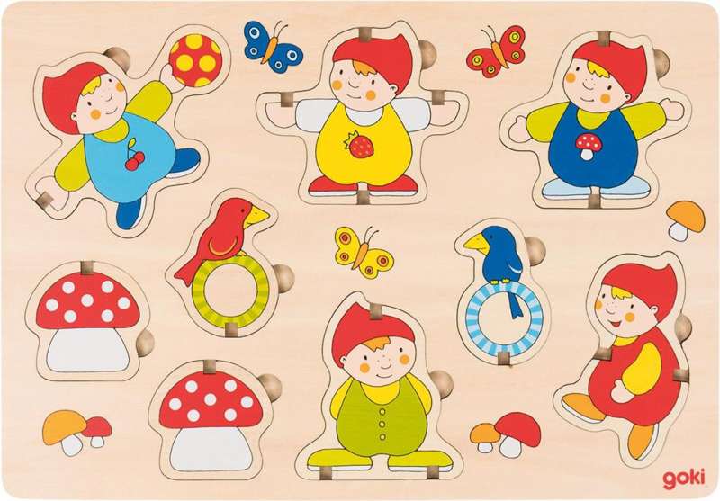 Wooden Puzzle GOKI - Standing Gnomes