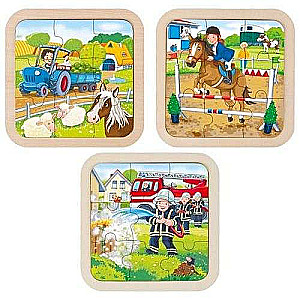 GOKI Puzzle - Farm, Firefighters, Mix